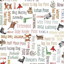 Load image into Gallery viewer, Michael Miller - Now and Zen - Yoga Poses - 1/2 YARD CUT
