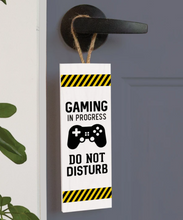 Load image into Gallery viewer, Gaming in Progress Wood Door Hanger
