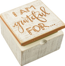Load image into Gallery viewer, I Am Grateful For... Hinged Box
