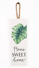 Load image into Gallery viewer, Home Sweet Home Monstera Wood Door Hanger
