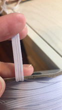 Load image into Gallery viewer, 1/4” white braided elastic 144 yard roll - Dreaming of the Sea Fabrics

