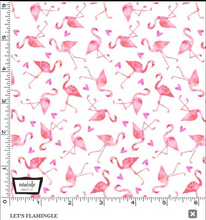 Load image into Gallery viewer, Michael Miller - Let's Flamingle - White - 1/2 YARD CUT
