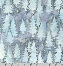 Load image into Gallery viewer, Robert Kaufman - Magical Winter - Trees Dusty Blue - 1/2 YARD CUT
