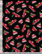 Load image into Gallery viewer, Timeless Treasures - Tossed Mini Red Trucks - 1/2 YARD CUT
