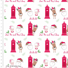 Load image into Gallery viewer, Craft Cotton Company - Christmas Post - Mr. &amp; Mrs. Claus - 1/2 YARD CUT
