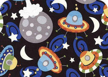 Load image into Gallery viewer, Camelot - Outer Space - GLOW IN THE DARK - 1/2 YARD CUT - Dreaming of the Sea Fabrics

