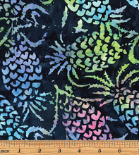 Load image into Gallery viewer, Benartex Batiks - Pineapples Indigo - 1/2 YARD CUT
