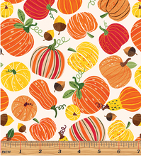 Load image into Gallery viewer, Kanvas - Hayrides &amp; Happiness - Pumpkin Patch Cream - 1/2 YARD CUT
