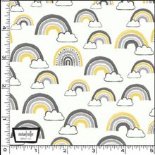Load image into Gallery viewer, Michael Miller - To the Moon &amp; Back - Rainbow Sky - 1/2 YARD CUT
