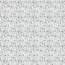 Load image into Gallery viewer, Craft Cotton Company - Sweet Little Seahorses - White - 1/2 YARD CUT - Dreaming of the Sea Fabrics
