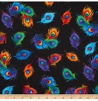 Load image into Gallery viewer, End of Bolt - Tossed Rainbow Peacock Feathers - 33"
