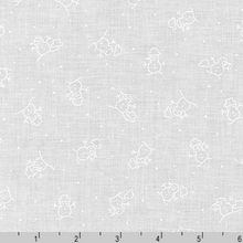Load image into Gallery viewer, Robert Kaufman - Mini Madness - White on White Snowmen - 1/2 YARD CUT
