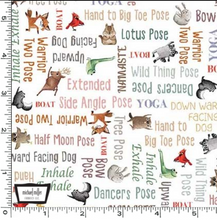 Load image into Gallery viewer, Michael Miller - Now and Zen - Yoga Poses - 1/2 YARD CUT
